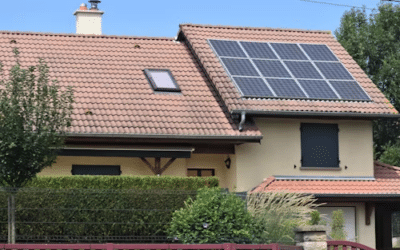 House with solar panel on the roof